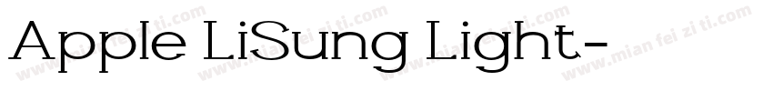 Apple LiSung Light字体转换
